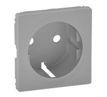 Valena Life - Лицевая панель для силовой розетки 2P+E с зажимами 6кв.мм., алюминий