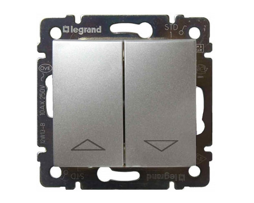 Valena - Выключатель для управл.рольставнями двойной, алюминий