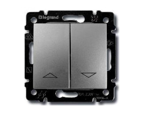 Valena - Кнопка для управления рольставнями двойная, алюминий