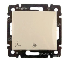 Valena - Выключатель без фиксации с символом звонка 10A, IP 44, сл.кость