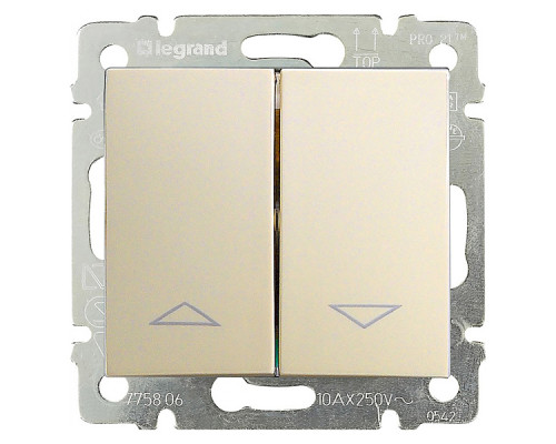 Valena - Кнопка для управления рольставнями двойная, сл.кость