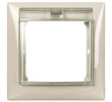 Valena - Рамка 1 пост, с крышкой, сл.кость IP 44