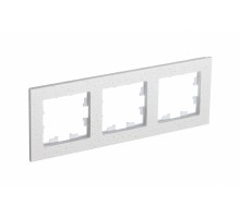 ATLASDESIGN NATURE 3-постовая РАМКА, МРАМОР КРЕМ РОЯЛ