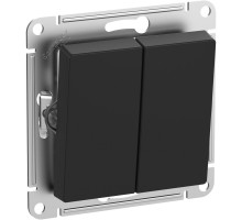 ATLASDESIGN AQUA 2-клавишный ВЫКЛЮЧАТЕЛЬ, IP44, сх.5, 10АХ, механизм, КАРБОН