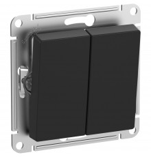 ATLASDESIGN AQUA 2-клавишный ВЫКЛЮЧАТЕЛЬ, IP44, сх.5, 10АХ, механизм, КАРБОН