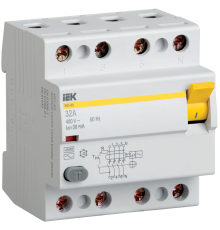 УЗО ВД1-63 4Р 32А 30 мА ИЭК выключатель дифференци