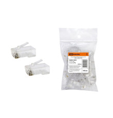 Разъем RJ-45 UTP для кабеля кат. 5Е, 8P8C (100шт) TDM