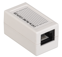ITK Проходной адаптер кат.5E UTP, тип RJ45-RJ45, белый