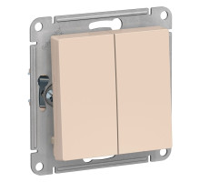 Переключатель 2-клавишный Schneider Electric AtlasDesign ATN000265 Бежевый - ATN000265