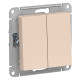 Переключатель 2-клавишный Schneider Electric AtlasDesign ATN000265 Бежевый - ATN000265