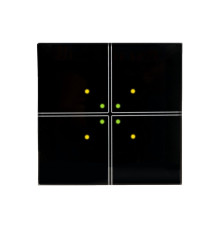 FW-GS4-24B сенсорный выключатель 4-х клавишный, черный