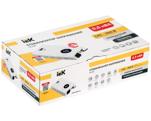 Стабилизатор 0,5кВА SLIM IEK напряжения однофазный  настенный