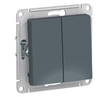 Выключатель 2-клавишный Schneider Electric AtlasDesign ATN000751 Грифель - ATN000751