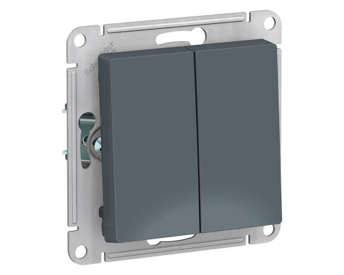 Выключатель 2-клавишный Schneider Electric AtlasDesign ATN000751 Грифель - ATN000751 Выключатель 2-клавишный Schneider Electric AtlasDesign ATN000751 Грифель - ATN000751
