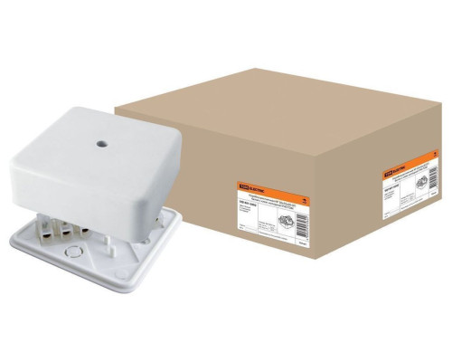 50х50х20 ОП коробка распаячная с клем. колодкой белая IP40 TDM