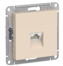 ATN000286 ATLASDESIGN РОЗЕТКА компьютерная RJ45, кат. 6A, механизм, БЕЖЕВЫЙ - ATN000286