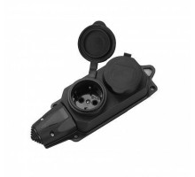 Розетка двухместная с заглушками 2Р+РЕ 16А 250В IP44 TDM General Lighting Systems