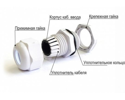 Сальник PG 11 диаметр проводника (5-10мм) IP68 серый ЗЭТАРУС