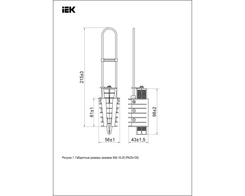 ЗАБ 16-25 зажим анкерный (РА25*100) ЗАБ 16-25 зажим анкерный (РА25*100)