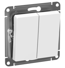 ATLASDESIGN AQUA 2-клавишный ВЫКЛЮЧАТЕЛЬ, IP44, сх.5, 10АХ, механизм, БЕЛЫЙ | арт.ATN440151