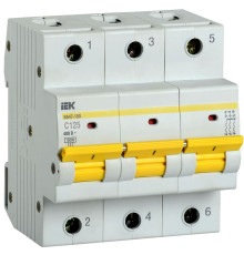 Выключатель автоматический ВА47-150 3Р 125А 15кА C IEK | арт.MVA50-3-125-C