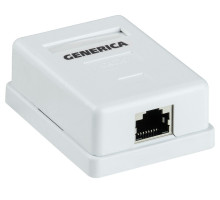 Розетка информационная настенная RJ45 кат.5E FTP 1 порт GENERICA - CS2-1C5EF-12-G