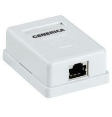 Розетка информационная настенная RJ45 кат.5E FTP 1 порт GENERICA - CS2-1C5EF-12-G