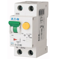 PFL7 Eaton 1P+N  6A тип AС 30мA 10kA, 2M Дифф. авт. выкл.