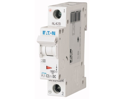 1P 3А, тип С, 10kA, 1M, 250VAC/DC, Авт. выкл. PL7 1P 3А, тип С, 10kA, 1M, 250VAC/DC, Авт. выкл. PL7
