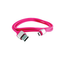 Дата-кабель, ДК 19, USB - micro USB, 1 м, силиконовая оплетка, розовый, TDM | арт.SQ1810-0319