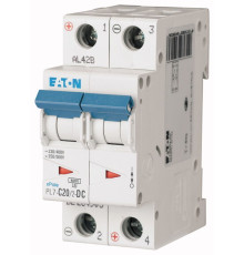 Авт. выключатель PL7-C20/2-DC, 2P, 20A, хар-ка C, 10kA, 250VAC/DC, 2M