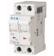 2P 50A, хар-ка C, 10kA, 250VAC/DC, 2M Авт. выключатель PL7