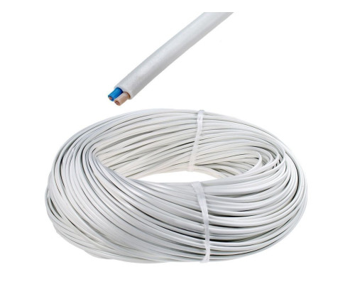 БУХТА 100м ШВВП 2*0,75 белый шнур