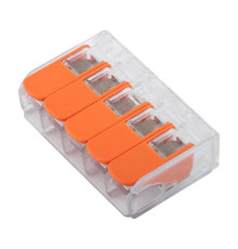 GTER4-05 Клемма универсальная монтажная 5-проводная, прозрачная компактная, 50/2500