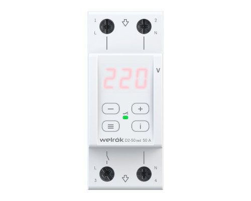 Реле напряжения Welrok D2-50 red | арт.4660251140090