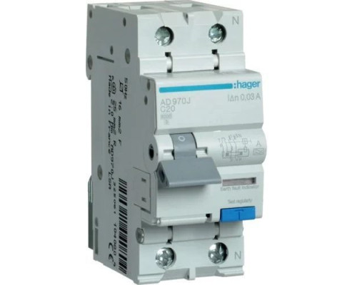 20/1N/С/003 тип A (6kA) Hager 20/1N/С/003 тип A (6kA) Hager