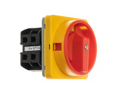 Переключатель BS 32 10 LK, аварийный, 3P, 32A, тип 0-1, 15kW(400VAC по АС-23), на дверь, красная блокируемая в 0 рукоятка, фронт IP40 | арт.EAC602488