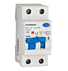 AK 6кА 1P+N B 10A/30mA Дифференциальный автоматический выключатель тип A