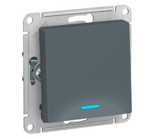 Выключатель 1-клавишный с подсветкой Schneider Electric AtlasDesign ATN000713 Грифель - ATN000713
