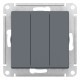 Выключатель 3-клавишный Schneider Electric AtlasDesign ATN000731 Грифель - ATN000731