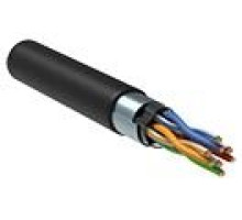 F/UTP PE ,кат.5Е 4*2*24АWG solid,LDPE,чер.ITK кабель РФ