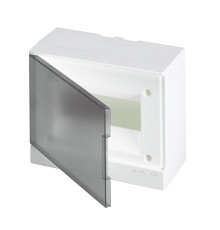 Щиток навесной ABB Basic E BEW402208, 8M, прозр. серая дверь, 63A, IP40, 230x180x102mm, 2хPEN-шина