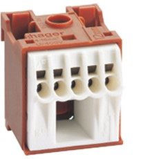 Клемма QuickConnect  (1x16мм2 + 5х4мм2), 30 mm, Коричневая Hager