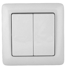 ХИТ С/У 2-клавишный ВЫКЛЮЧАТЕЛЬ 6А, 250В, БЕЛЫЙ | арт.VS56-234-B