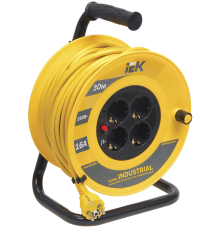 Катушка УК30 с т/з 4 места 2Р+PЕ/30м 3х1,5 мм2 "Industrial"