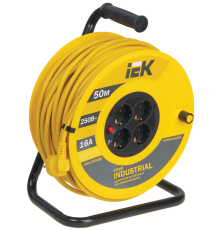 Катушка УК50 с т/з 4 места 2Р+PЕ/50м 3х1,5 мм2 "Industrial"