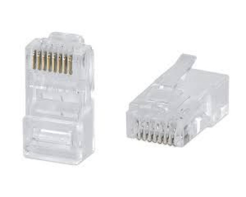 Разъем RJ-45 UTP для кабеля кат. 5Е, 8P8C (2 шт), TDM Разъем RJ-45 UTP для кабеля кат. 5Е, 8P8C (2 шт), TDM