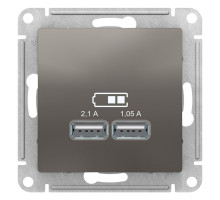 Розетка USB Schneider Electric AtlasDesign ATN000933 Сталь - ATN000933