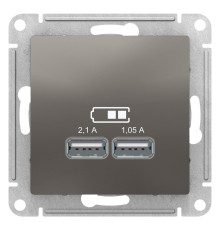 Розетка USB Schneider Electric AtlasDesign ATN000933 Сталь - ATN000933