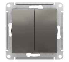 Выключатель 2-клавишный Schneider Electric AtlasDesign ATN000951 Сталь - ATN000951